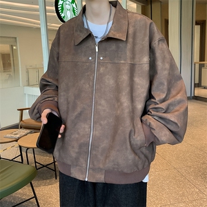 高品质秋款男夹克麝皮绒渐变色休闲外套JK72 P85图片