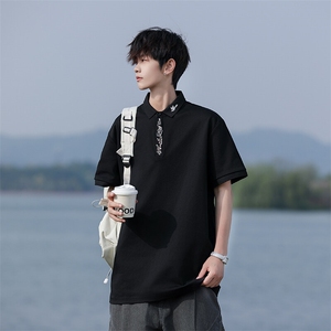 M-8XL夏季新款刺绣纯棉短袖翻领POLO衫2516-P40.45（控69）图片