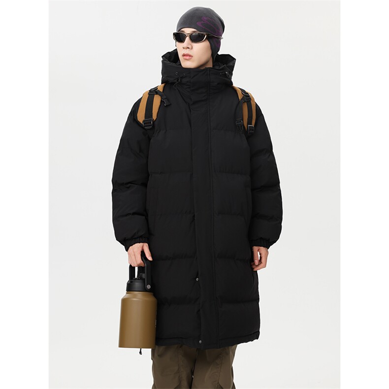 冬季新款长棉服韩版潮流过膝加厚保暖纯色面包服D2550-TP95不,男装棉衣,电商A102