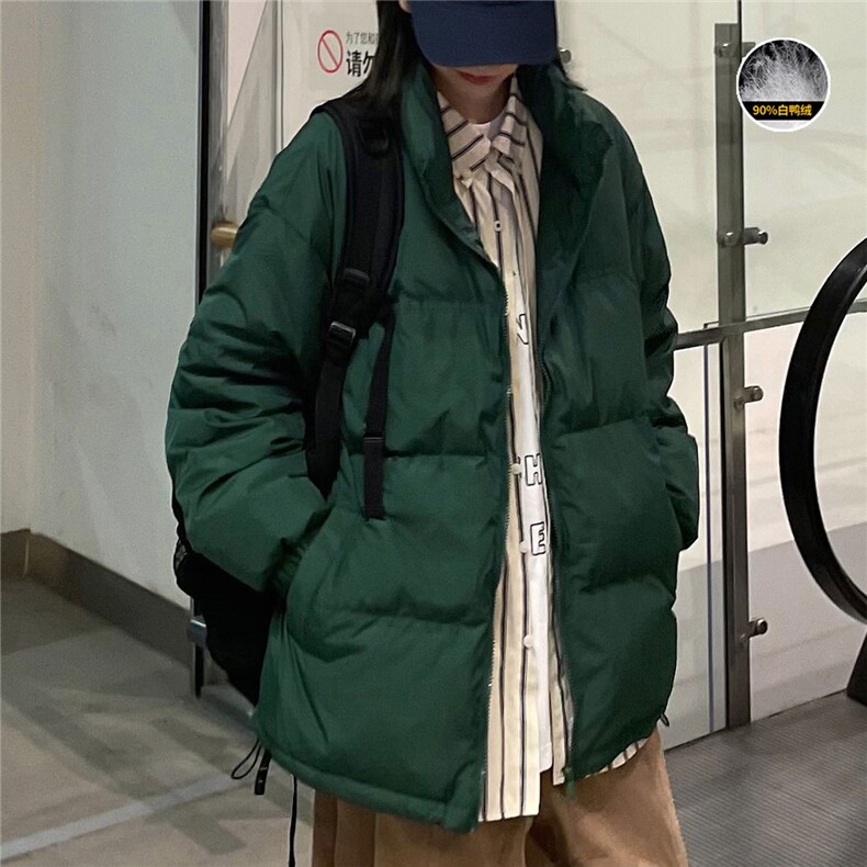 白鸭绒潮流光板抽绳立领羽绒服保暖外套Y5848-P140【特价】,男装羽绒服,电商A007
