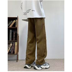 山本风垂感裤子男春秋2026新款日系cityboy宽松直筒阔腿裤，男装休闲裤，星座1013