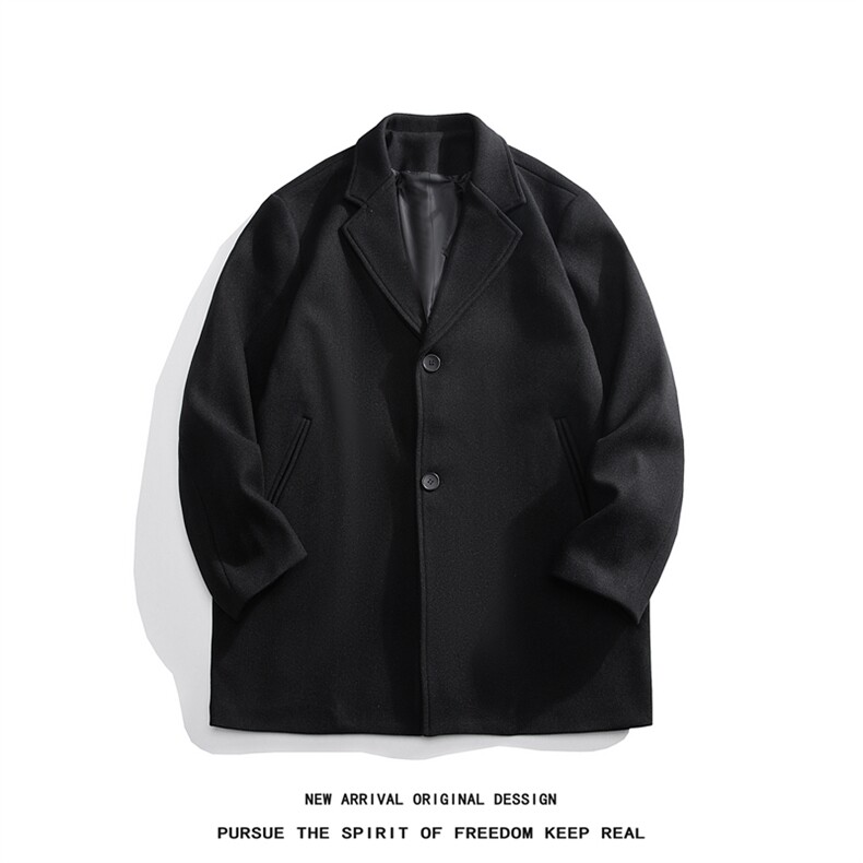 N9109/P90秋冬新款呢料毛呢西服男宽松外套上衣潮流宽松呢大衣,男装西服,电商A141