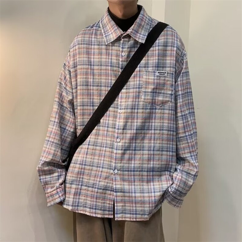 长袖衬衫男港风日系韩版潮流帅气衬衣HC13P40,男装衬衫,星座1116-2