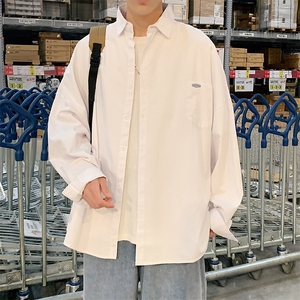 日系港风新款潮牌ins百搭长袖衬衣宽松慵懒风bf衬衣  W1127-P38图片