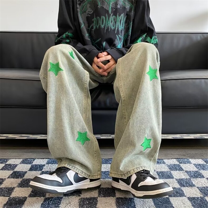 牛仔裤男秋季潮大码休闲裤子高街XK5009P43,男装牛仔裤,星座1116-2