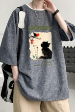 风复古亚麻短袖男棉麻t恤男半袖ZT71433-P35，男装T恤，电商A040
