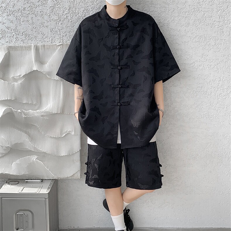 D232-TZ2410-P60特M-5XL新中式风套装控98,男装休闲套装,电商D232