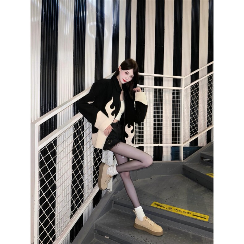 【有货】火焰灯芯绒外套男女款高级感美式休闲夹克JK7801HH-特P70,男装夹克,星座1007（原301D）