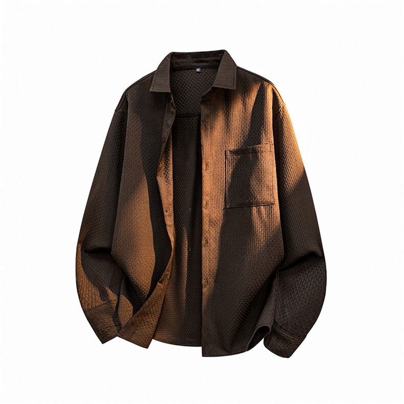 CS043-P35后外工字摺男女通勤百搭秋季长袖衬衣，男装衬衫，电商A178