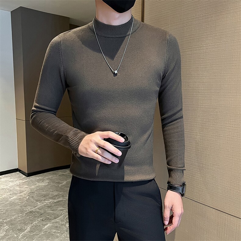 店主风小伙秋冬男士半高领套头长袖针织毛衣男修身301A-1/M68/P38,男装针织衫/毛衣,星座301A-1