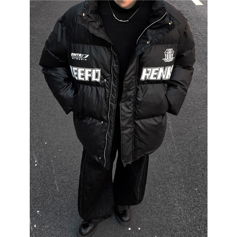 美式机车立领棉服男新款美式宽松大码棉袄情侣加厚棉衣外套p98,男装棉衣,电商C307