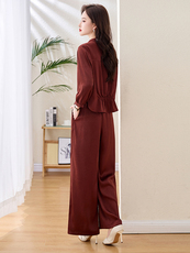 高级感春季套装女2026超火新款醋酸两件套洋气妈妈遮肚子显瘦裤装，女装套装/套裙，恋慕依尚