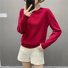 2025百搭时尚简约平面圆领羊绒衫，女装羊绒衫，国旺羊绒