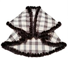 芷墨冬装新款时尚简约冬装经典格纹斗篷外套加绒加厚，女装毛呢外套，芷墨服饰