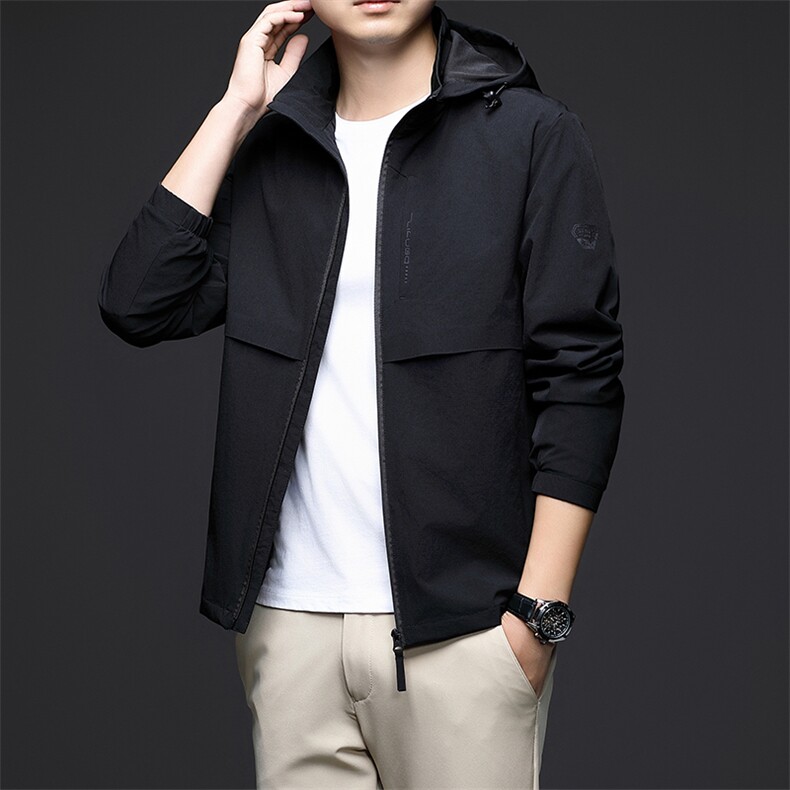 男士2023年薄款防水防风冲锋衣户外登山时尚休闲夹克外套,男装夹克,电商B360