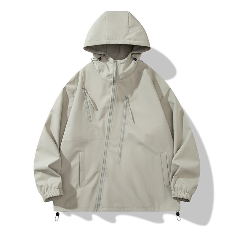 秋季新款二开宽松夹克男纯色冲锋衣外套DSA157B-JK7834-P68,男装夹克,电商A157B