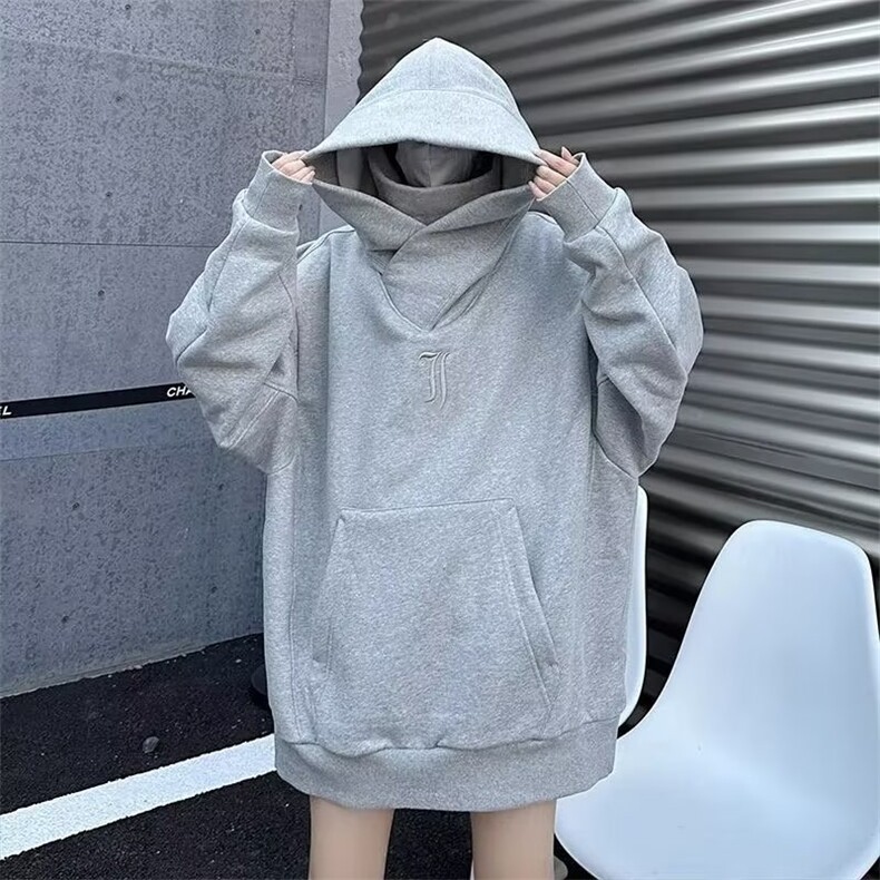 社恐i人忍者堆堆领卫衣男连帽冬美式加厚重磅WLT011-P38加绒45,男装卫衣,星座1008