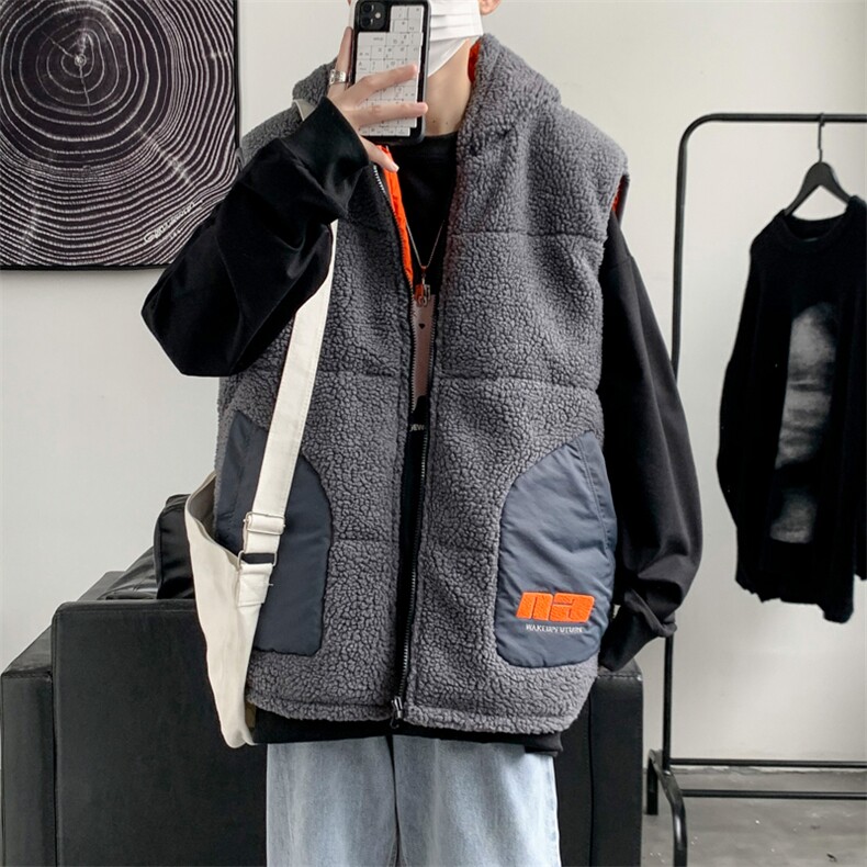 店主风2026新品冬季宽松羊羔毛马甲冬装加厚外套M2252-P76,女装短外套,星座717