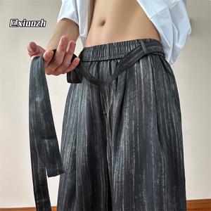 XZ616 夏季新款薄款冰丝扎染飘带休闲长裤 TY1004 P55控78图片