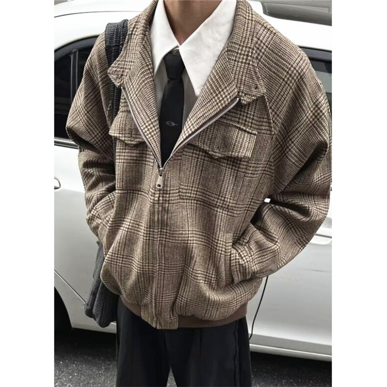 小香风牛仔外套男款春秋季宽松工装夹克痞帅复古棒球服 JY6627图片
