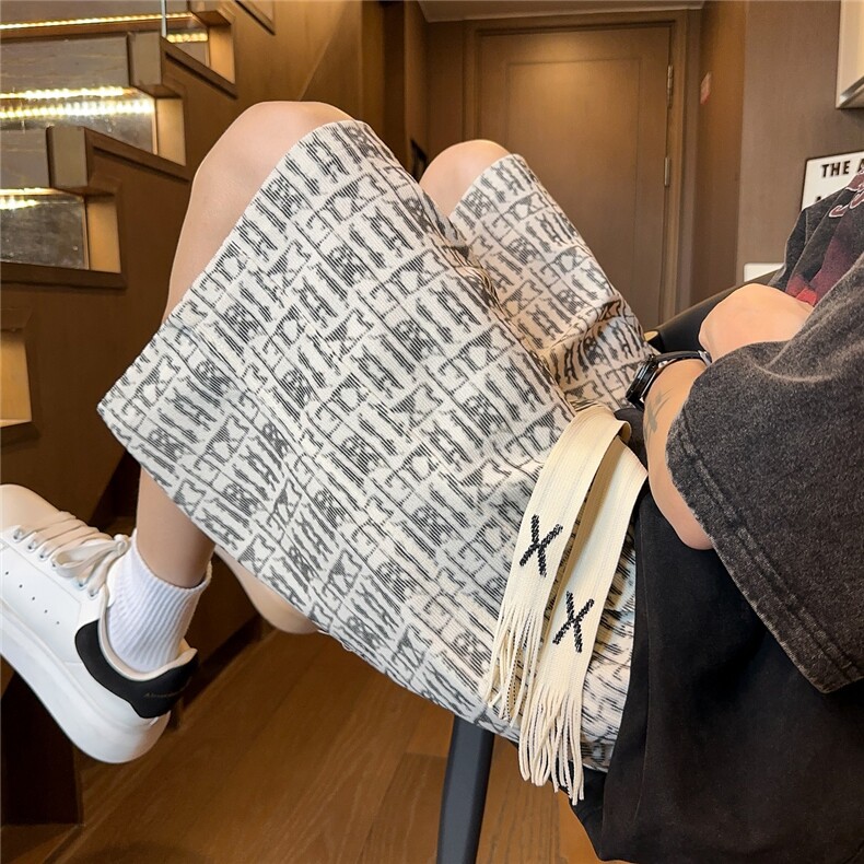 2025夏季扎染短裤美式宽松百搭休闲五分中裤*CK2557*P22,男装牛仔裤,星座511-1