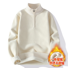 毛衣男士秋冬半高领拉链潮流针织毛衣打底套头线衣M845-P55，男装T恤，星座310B-3