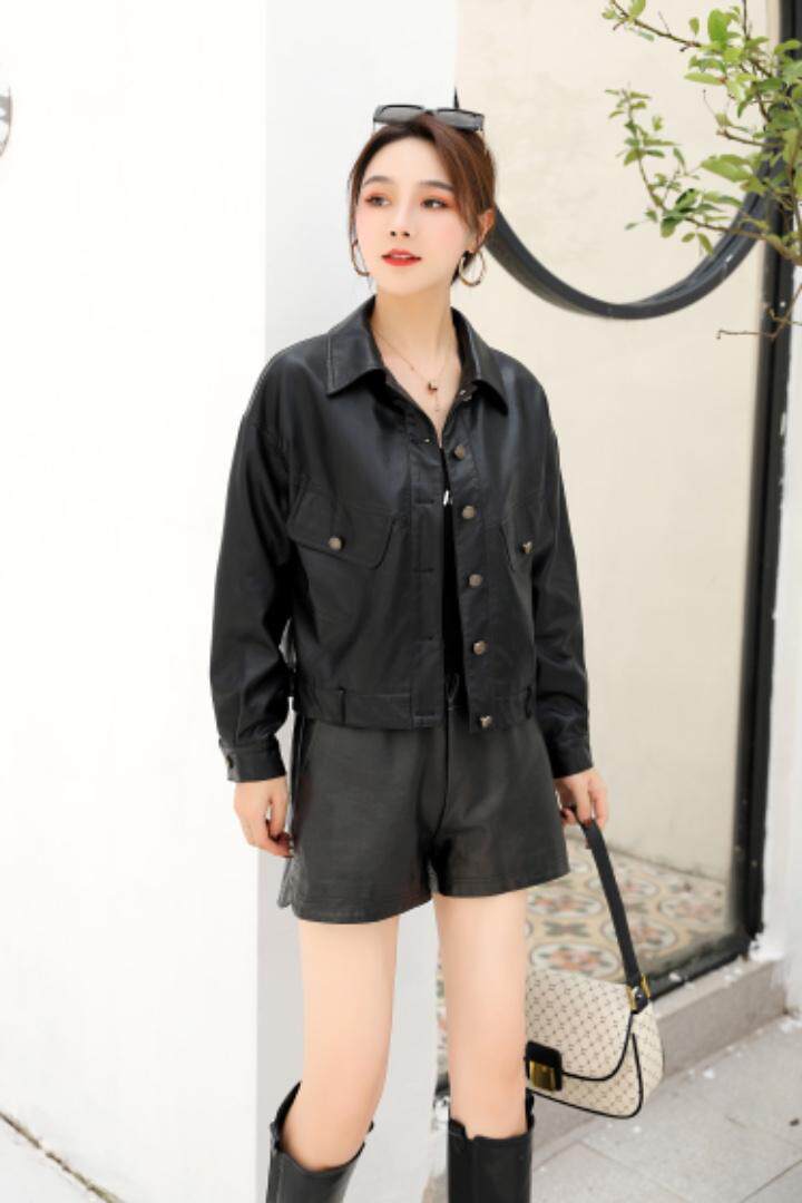 秋装皮夹克，其它，艾美多姿