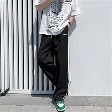 阔腿裤新款宽松百搭直筒高腰垂坠感春夏卫裤Z07P35图片