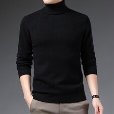 BSS6059男士2023年秋新款加厚长袖高翻领纯羊毛针织衫休闲P156，男装针织衫/毛衣，电商B360