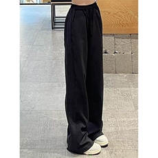 抽绳条纹休闲裤男女秋显瘦工装裤宽松阔腿裤长裤MKX27P37，男装工装外套，星座1013-5