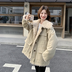 新款！保暖羊羔毛派克服工装外套2C133-6007-P255-K378，女装派克服，2C133