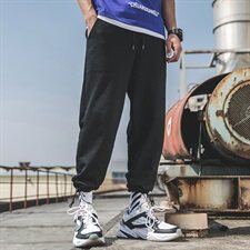男士夏季潮牌休闲束脚运动裤韩版潮流九分宽松裤子男DS406T，男装休闲裤，电商A102