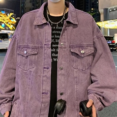 美式复古春秋水洗牛仔外套男高街痞帅百搭oversize夹克JC2212-P65，男装工装外套，星座1008