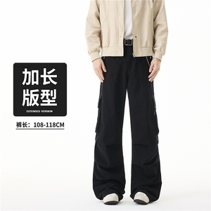 2025新款美式潮牌宽松直筒工装重工水洗闲牛仔情侣长裤K8009/P65,深蓝色牛仔衣怎样搭配裤子好看图片图片