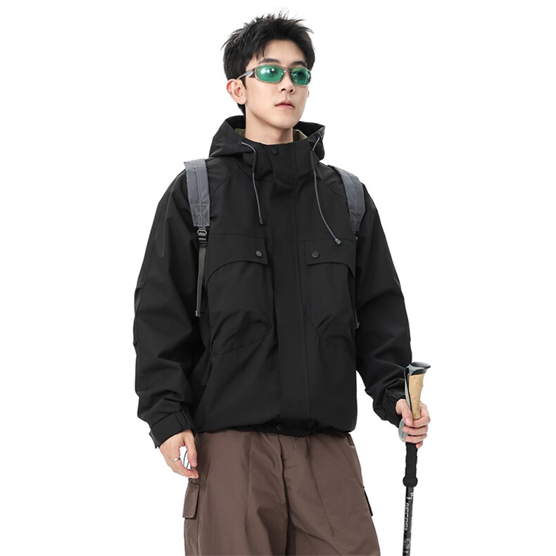 连帽外套男秋季2025新款大口袋工装冲锋衣痞帅夹克Q5576-P75,男装夹克,星座610（原A335）