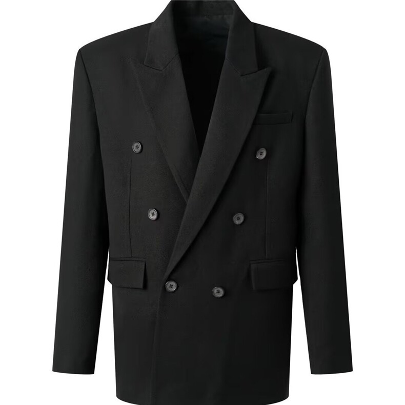 秋冬季男士网红双排扣西装外套高级感修身西服伴郎婚礼服时尚上衣,男装西服套装,星座813-2