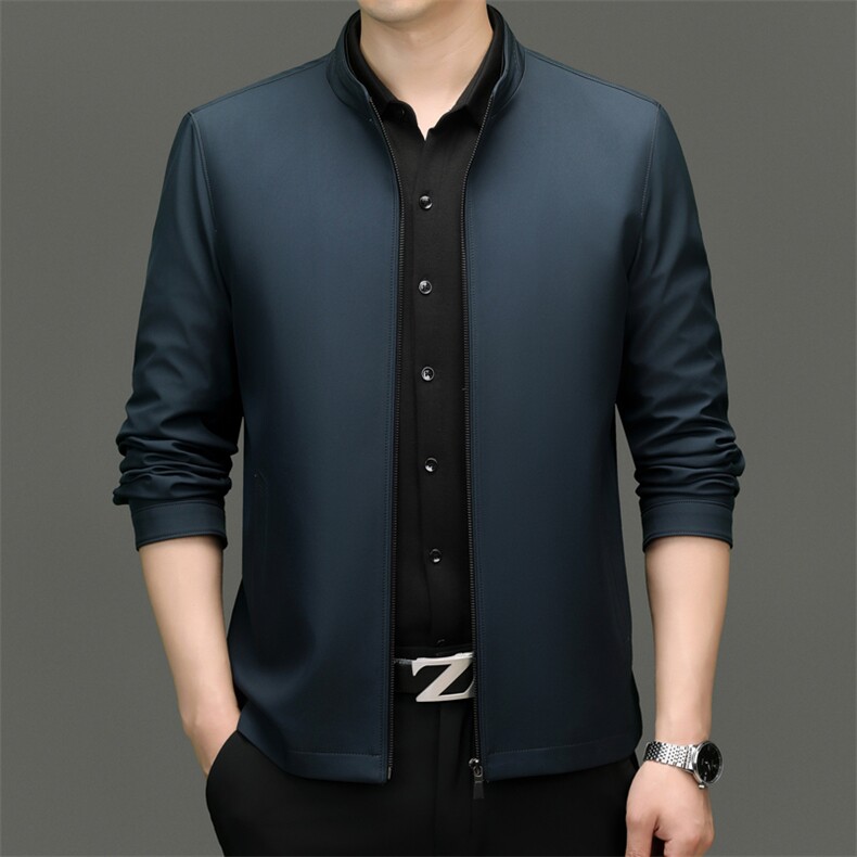 XL-K8507秋冬新款男士夹克立领商务休闲时尚青年男装纯色外套，男装夹克，电商B360