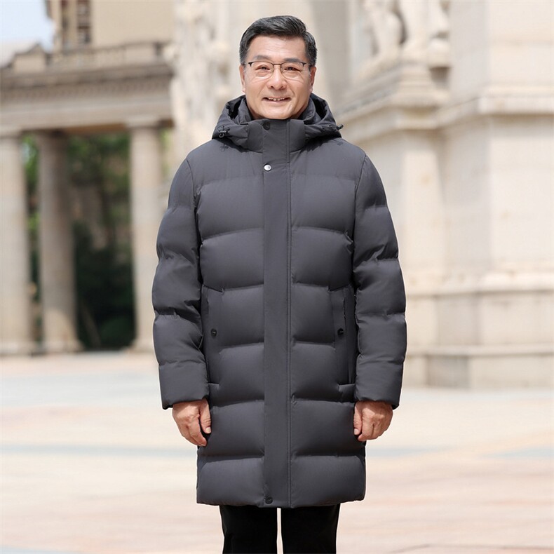 冬装中长款加厚加大修身时尚中年爷爷羽绒服外套6809-P180298,男装羽绒服,星座1210A