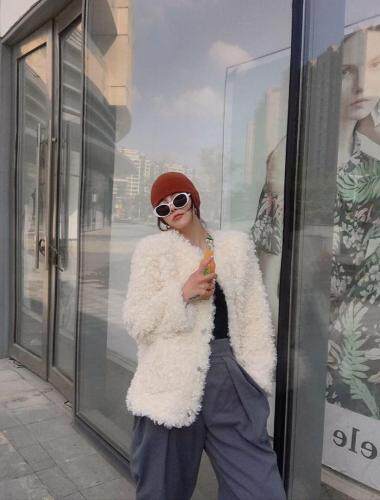 羊羔毛、养卷毛，女装，知原