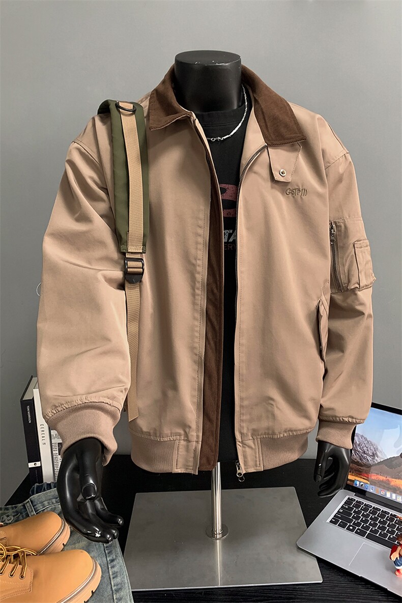 潮流底率巴恩风撞色翻领夹克男xh103-特p75,男装夹克,电商B367