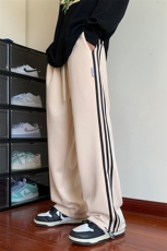 港风条纹休闲裤男包边包条宽松大码束脚卫裤XZ214-8KP700P35，男装休闲裤，星座1204-3