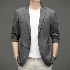 BZ82328钱塘2020-2中青年男士薄款时尚休闲百塔合身西服外套P150，男装西服，钱塘207-2