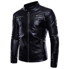 2021春季新款外贸大码男装立领机车皮衣型男皮夹克1812-B025-P95，男装皮衣，星座1812