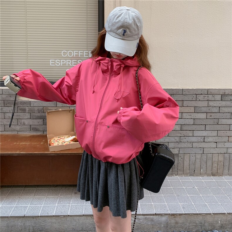 新款秋季休闲戴帽外套2C098-9036P155K218,女装短外套,2C098