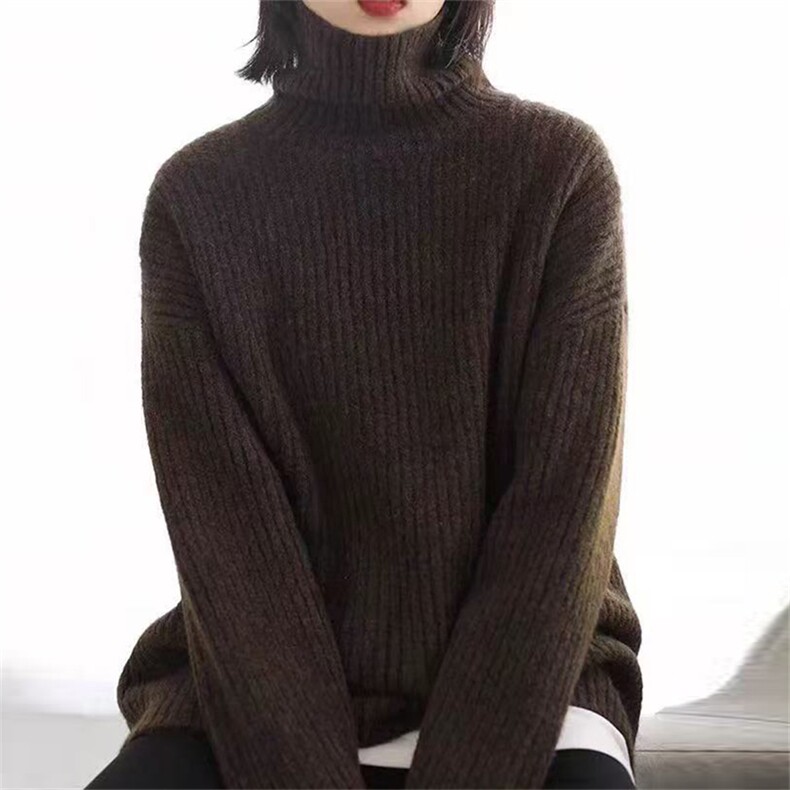 2025年秋季长袖时尚百搭休闲套头女士羊毛衫,女装羊毛衫,锦弘羊绒