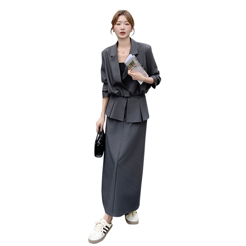 秋装新款设计感韩系西装半裙套装F665-P165-K248,女装套装/套裙,2C255