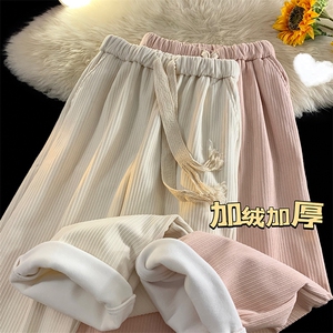 8XL-M 特大码胖子加厚雪尼尔运动裤加绒灯芯绒卫裤男9028P45控58图片