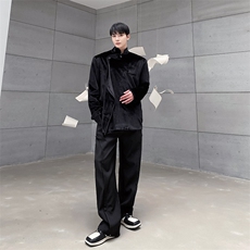 早春新款金丝绒外套新藏式反文化中山装西服男女A345-230-P120，男装西服，电商A345