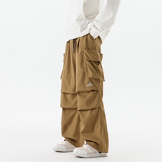 8XL-M刺绣冲锋裤男款大码春秋户外机能登山裤直筒阔腿裤KZ020P50，男装休闲裤，电商B312