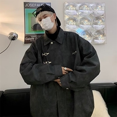 高级感pu皮夹克男士春秋季美式复古休闲皮衣重磅潮牌宽松情侣外套，男装夹克，星座601-2